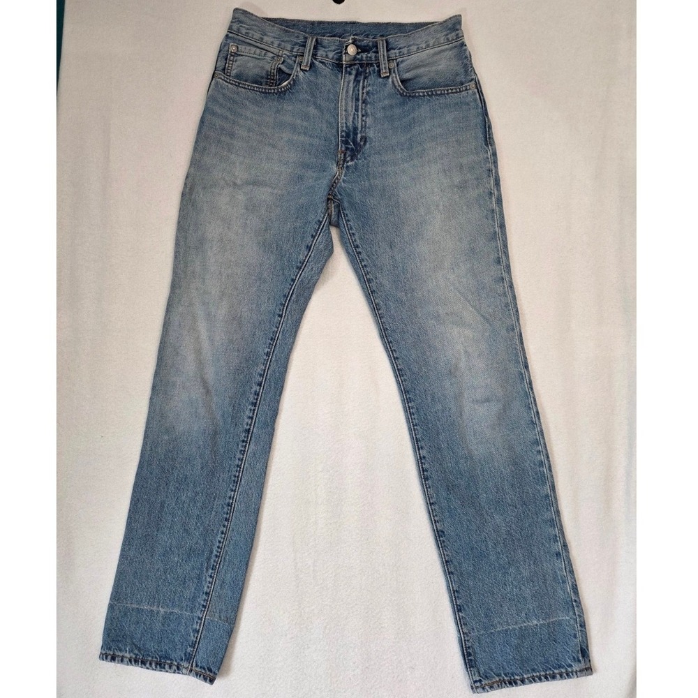 Levi 502 Regular Taper Jeans 31x32 Light Wash Blue Denim Cotton Casual Workwear